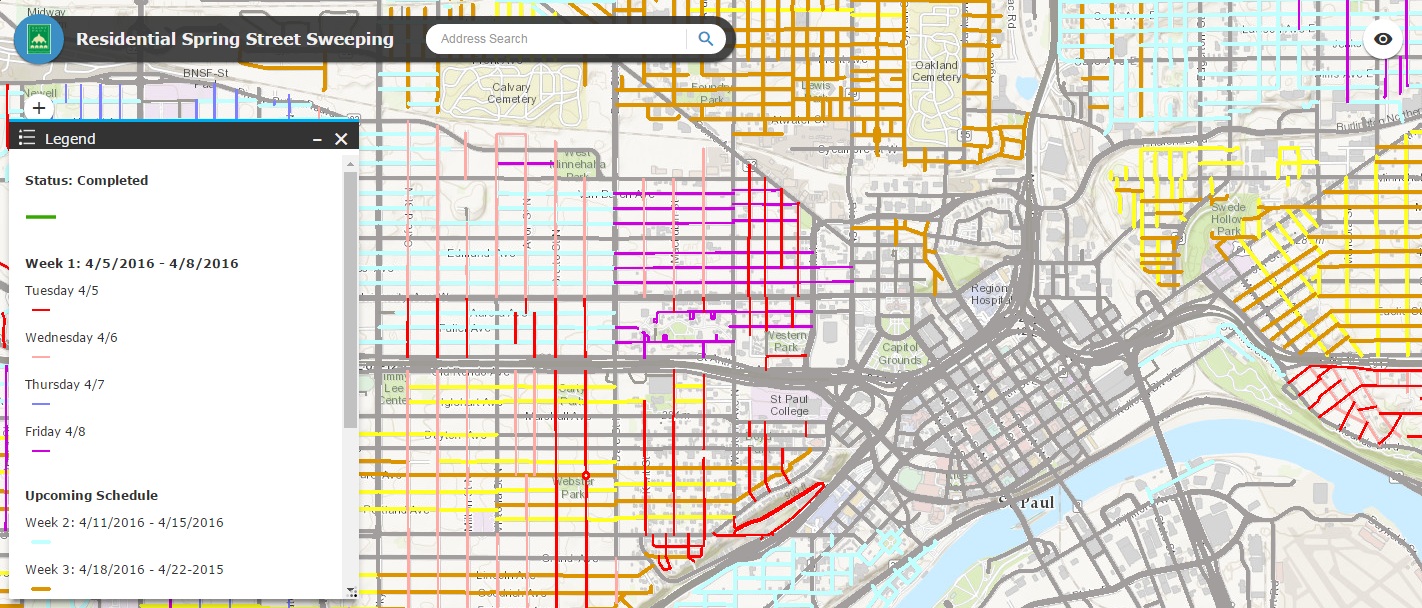 Street Sweeping Operations Saint Paul, Minnesota